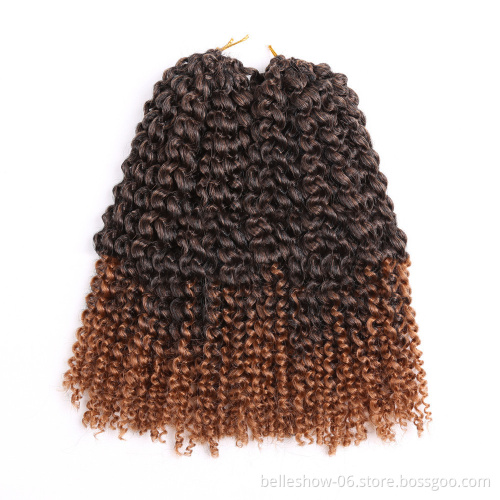 Hot sell Mali Bob 12'' 2packs Synthetic Curly Crochet Braid Hair Extensions Ombre braiding Bohemian Malibob Twist hair